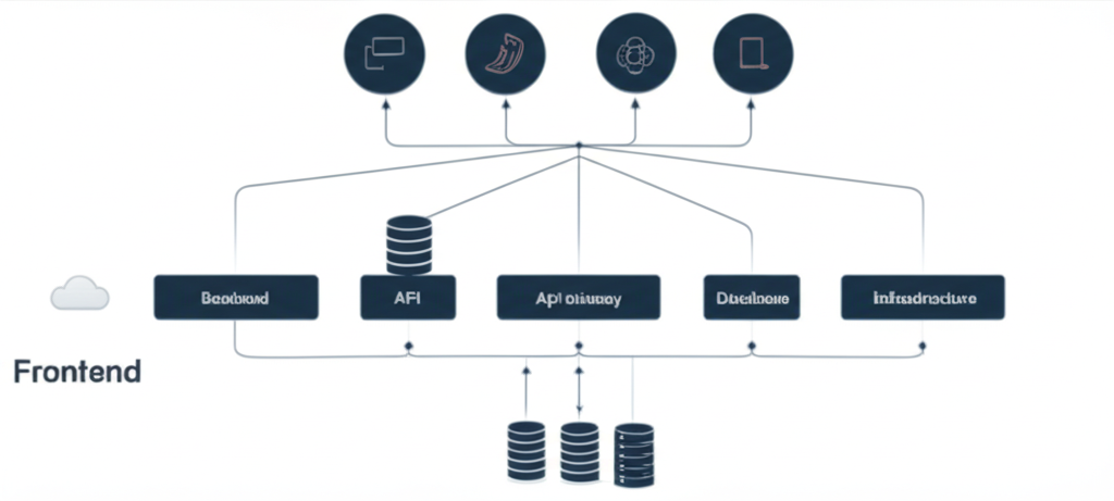 Modern SaaS technology stack diagram